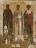 Избранные святые (Николай Чудотворец с Козьмой и Дамианом). В процессе реставрации