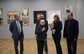 Директор Центра имени Грабаря Александр Лесовой, художники-реставраторы Дмитрий Котов, Татьяна Пименова, Владимир Симонов, заведующая мастерской реставрации масляной живописи Надежда Кошкина